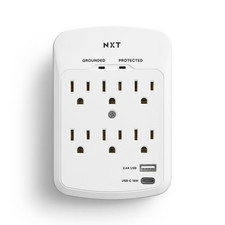 NXT Technologies 6-Outlet Plus USB Outlet Surge Protector 900 Joules NX61427