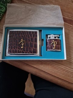 Football Themed Cigarette Case And Lighter. OMEGA