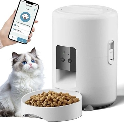 1pc 2L/67.64oz Automatic Pet Feeder,SmartWiFi Enabled Programmable Cat/Dog Food
