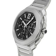 BVLGARI Octo Roma Chronograph OC42SCH Men Black Stainless Steel #W1611 3