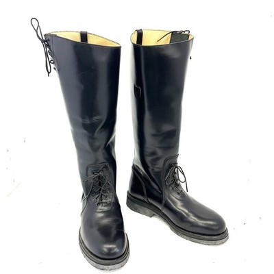 Rocky Alpha Force Equestrian Motorcycle 18 Black Leather 2904 Boots Mens Sz 8 W