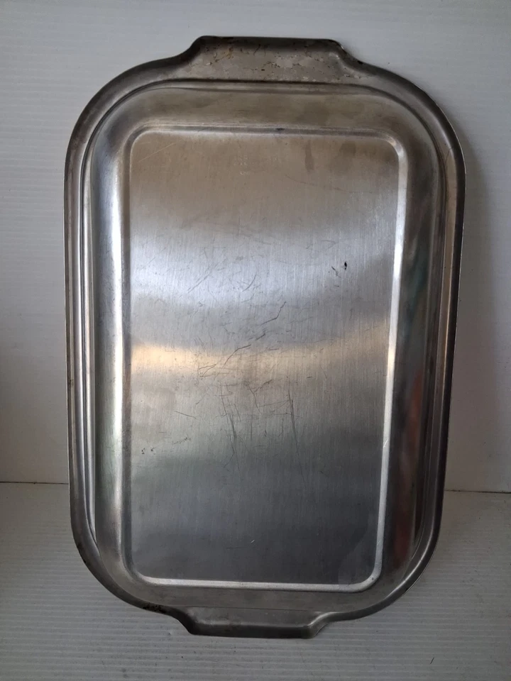 Sartén para asar vintage de acero inoxidable 766 Farberware 11x17 pulgadas Foto 2 de 4