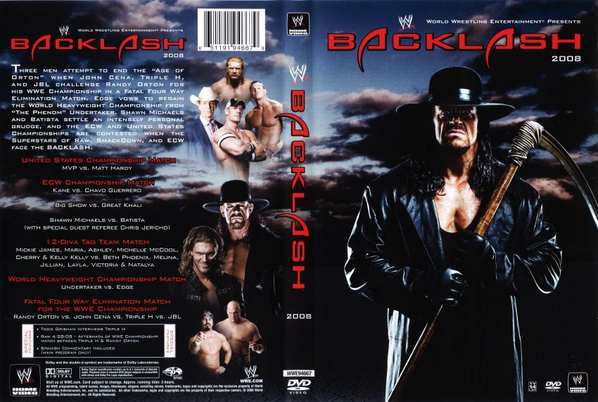 (未使用･未開封品)Wwe: Backlash 2008 [DVD] Official WWE Backlash 2008 DVD | eBay