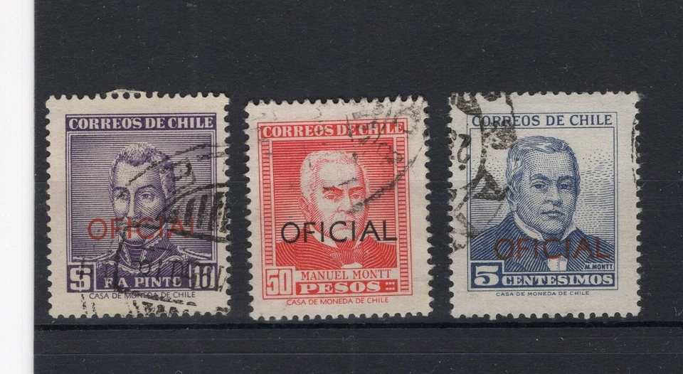 CHILE OFICIAL SERVICIO DEL ESTADO lot USED 44 differents scan referential only - Image 2 of 4