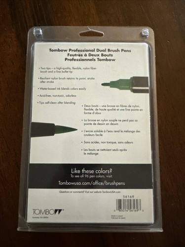 Tombow Dual Brush Pen Landscape Palette Set 10-Pack Made In Japan Version! - Imagen 2 de 5