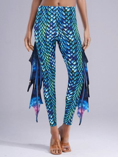 Damen Hose Stretchy Yoga Sporthose Metallic Tights Bühne Gym - Bild 47 von 117