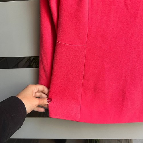 Maje Hot Pink Satin One-Button Blazer Size 38 - Picture 8 of 12