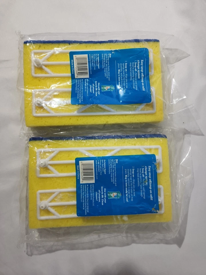 Mr. Clean Sponge Mop Refils 2 Pack~ Fits Deluxe Mop 4130 & Butler 1010 NEW! - Изображение 2 из 2