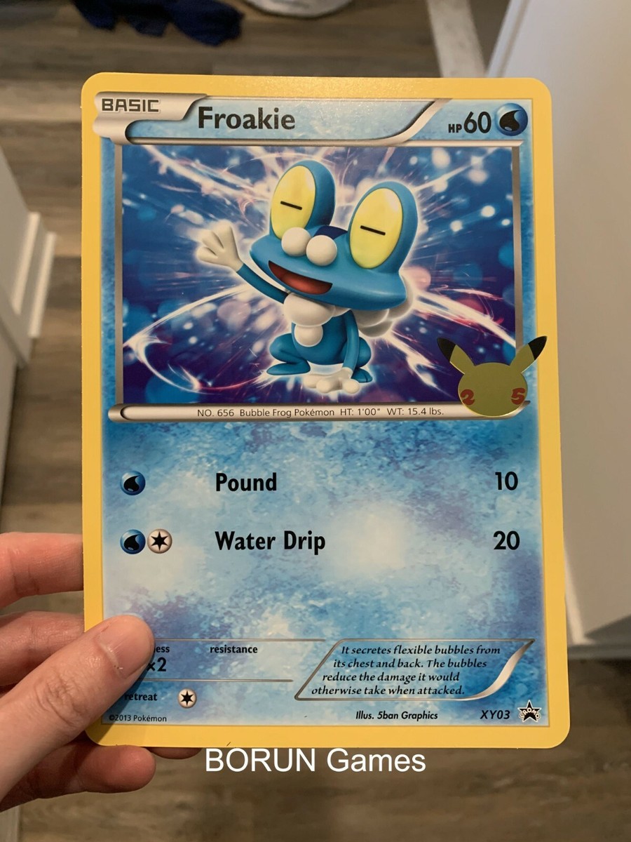 NEW Pokemon Jumbo Froakie Promo Card 25th Oversized Anniversary