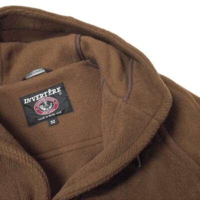 INVERTERE NEWTON ABBOT DUFFLE COAT Herringbone Wool 32 Brown
