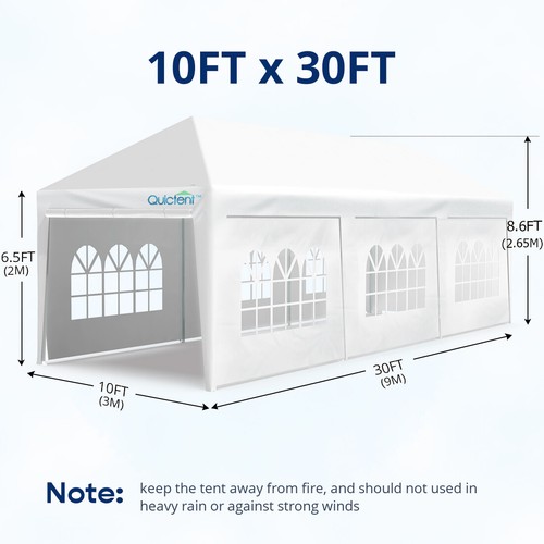 Quictent 10'x 30' Party Tent Gazebo Wedding Canopy - Picture 2 of 11