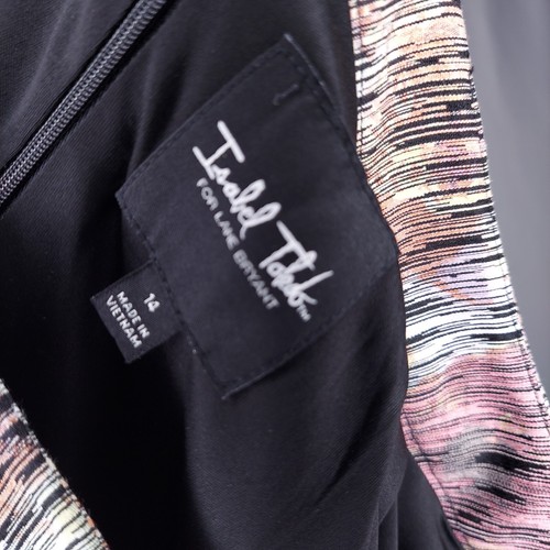 Isabel Toledo Skirt 14 Multicolor Abstract Floral Straight Textured Zip Slits - Picture 9 of 12