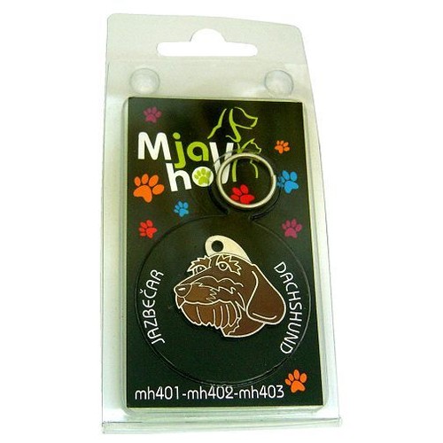 Dog name ID Tag, Dachshund wirehaired, Personalized, Engraved, Handmade, Charm - Picture 10 of 12