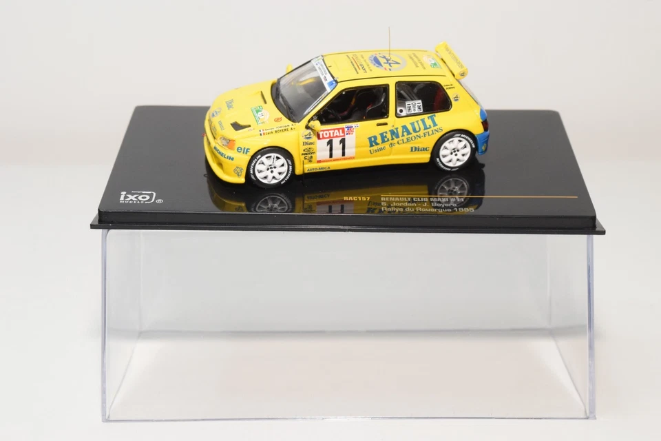 B21 1:43 IXO RAC157 RENAULT CLIO MAXI #11 RALLYE DU ROUERGUE 1995 JORDAN MIB - Immagine 2 di 4