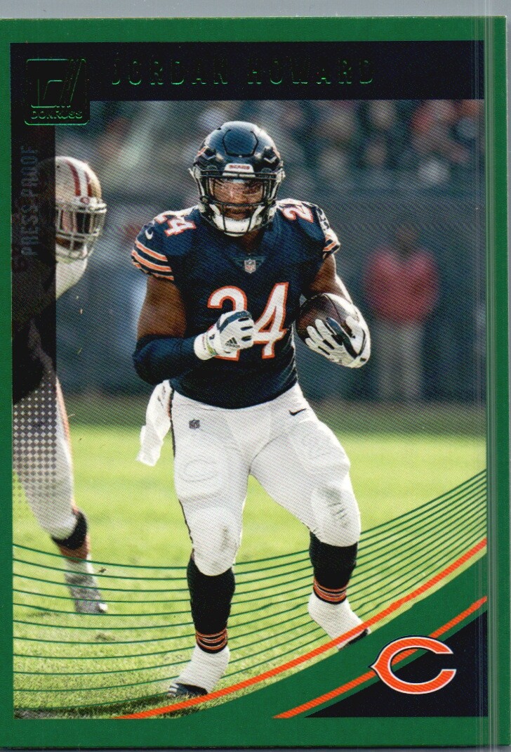 2018 Donruss #47 Jordan Howard Press Proof Green