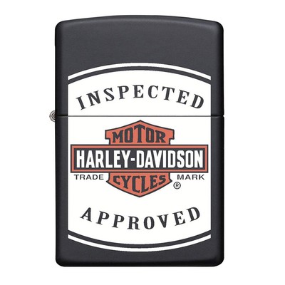 Zippo Harley Davidson Feuerzeug klassisches Logo matt schwarz winddicht Kraftstoff nachfüllbar