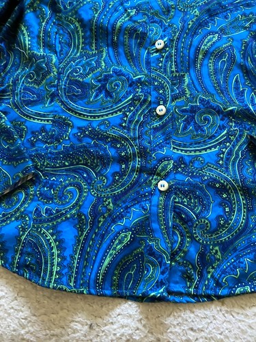 Liz Claiborne Women Paisley Long Sleeve Button-Up Shirt Multicolor Size 12 - Picture 2 of 10