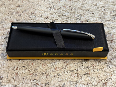 NEW IN BOX -- A.T. Cross Company ATX Basalt Black Ballpoint Pen 882-3