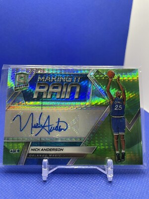 Nick Anderson 2018-19 Panini Spectra /49 Auto Making it Rain Neon Green Prizm SP