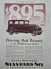 1928 Red Dodge Brothers Standard Six Car Beauty Is Not Limited Vintage Ad