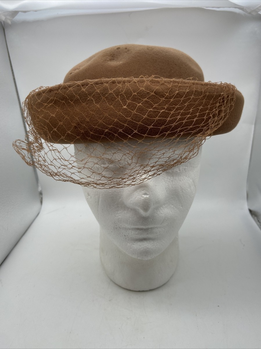 Vintage Merrimac Hat Corp 100% Wool Ladies Hat With Netting Vintage Merrimac Hat Corp 100% Wool Ladies Hat With Netting