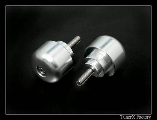 Chrome BAR END FIT Honda 6MM CHROMED PAIR SET CBR 1100XX 1997-2003 CBR 250R - Picture 2 of 3