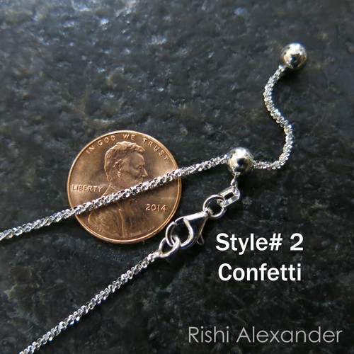 Collares de cadena ajustables únicos de plata esterlina 925 reales sólidos joyería italiana - Imagen 5 de 14