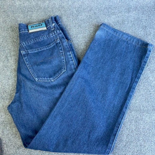Half Jeans Vintage Womens Size 28 Blue High Waist Straight Leg Retro Comfort - Picture 11 of 13