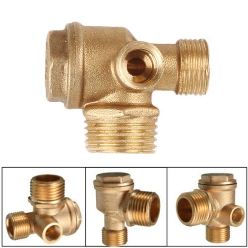 Válvula de retención de compresor de aire con rosca de conector amarillo neumática central 40400 1 pieza - Imagen 3 de 12