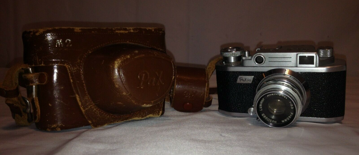 PAX M2 35mm Camera w/ Luminor Anastigmat 1:3.5 f45mm Lense Leather
