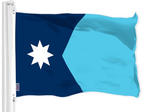 G128 Minnesota Nueva Versión MN Bandera del Estado Impresa 3x5 Pies 150D Poliéster - Imagen 1 de 6