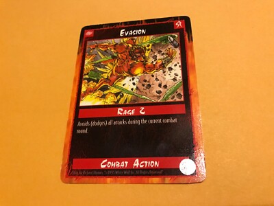 rare rage cards EVASION : RAGE LIMITED CCG card, White Wolf Werewolf TCG, Rare Combat KEY