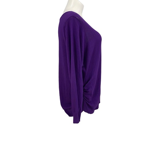 Lane Bryant Sweater Womens Size 26/28 Purple Knit Top Work Office Casual Church - Picture 7 of 17