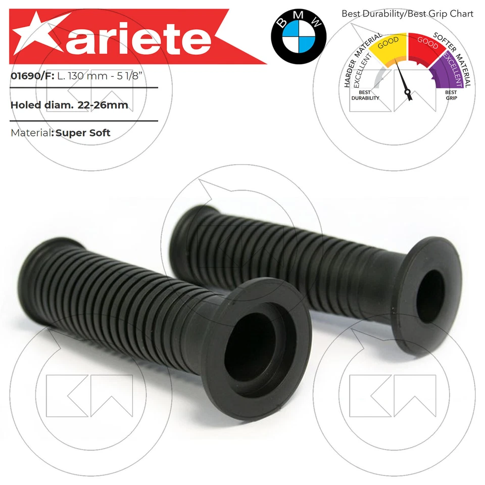 COPPIA MANOPOLE ARIETE 01690F TIPO ORIGINALE VINTAGE PER BMW R 80 R80 ANNO 1992 — 第 2/3 张图片