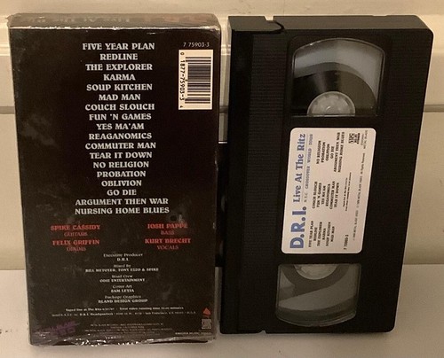 D.R.I. Live at the Ritz Crossover Tour Original VHS tape - Picture 2 of 2