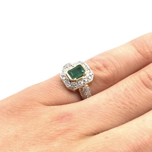 14kt Gold Ring Smaragd Diamanten 585 Gelbgold Siegel Schmuck Emerald 17.8mm / 56 - Bild 6 von 17