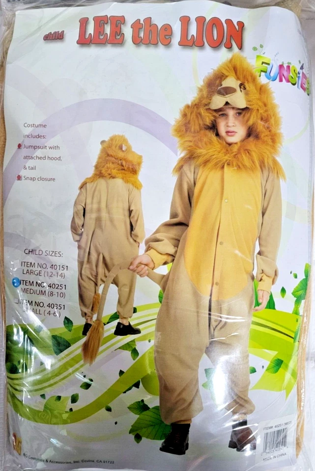 Disfraces RG Disfraz Lee El León Niño, Halloween, Vestir, Teatro Talla Med. Foto 2 de 3