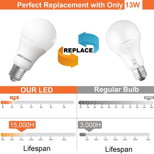 LED GLS GLÜHBIRNEN 40W 60W 100W WARM/KALTWEISS BC/B22 ES/E27 Bajonett Tageslicht - Bild 11 von 13