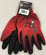 Tampa Bay Buccaneers Football NFL Adult Sport Utility Work Grip Gloves