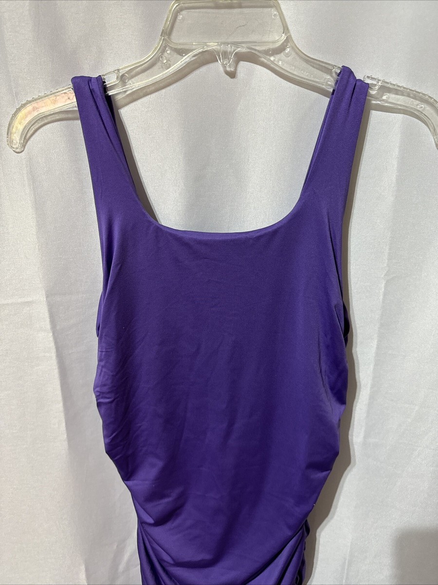 Women's Ruched Bodycon Dress Purple Size Large | eBay
