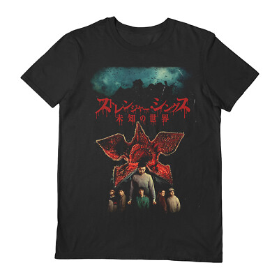 Stranger Things T-Shirt - Demogorgon Blood Logo - Official Black S/S Tee 5 Größen