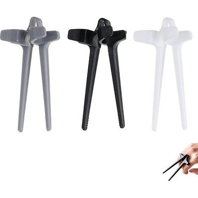Fingerstäbchen Gamer Snack Essstäbchen Set 3 Stück Kunststoff Schwarz Weiß Grau