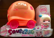 Little Tikes SQUEEZOOS Motorized BUBBLE BUS with MISS MOO MOO NEW