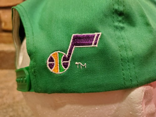 Utah Jazz Mark Eaton Autogramm Zwillinge Enterprise Wirbel Vintage Druckknopflasche Mütze (Y1) - Bild 15 von 24