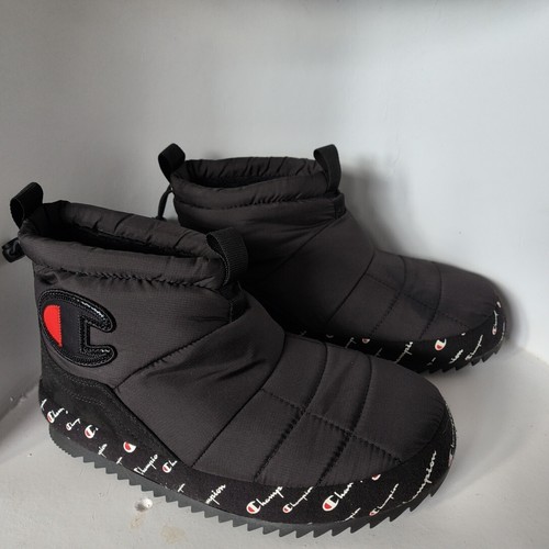 Damen-Slipper Größe 8 schwarz Champion Rally Schriftzug CP100348W/194/