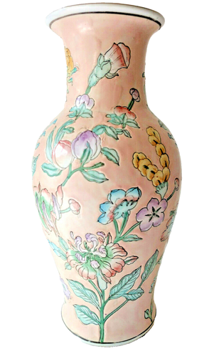 CHINESE Vase - Da Qing Tungzhi Nian Zhi - c. 1970-1990 Macau style enamel VINTAG - Picture 2 of 6