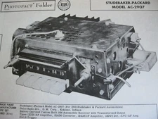 1958 STUDEBAKER & PACKARD AC-2907 RADIO PHOTOFACT 
