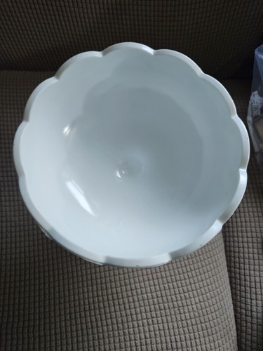 Vintage Indiana Glas Akzent Träne Standfuß Kompott überbacken WT Milchglas Schüssel - Bild 8 von 20