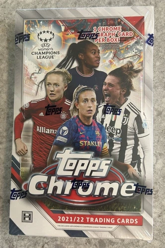 2021/22 Topps Chrome UEFA Women's Champions League Soccer Factory Sealed Box