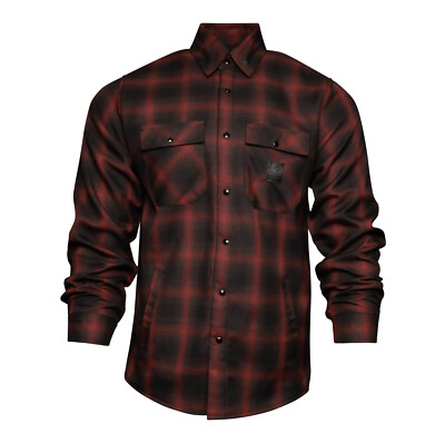 NWT Dixxon Restoration Black & Red Plaid Sherpa Lined Pearl Snap Flannel Jacket
